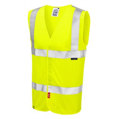 W08-Y Flame Retardant Hi Vis Traffic Vest Yellow